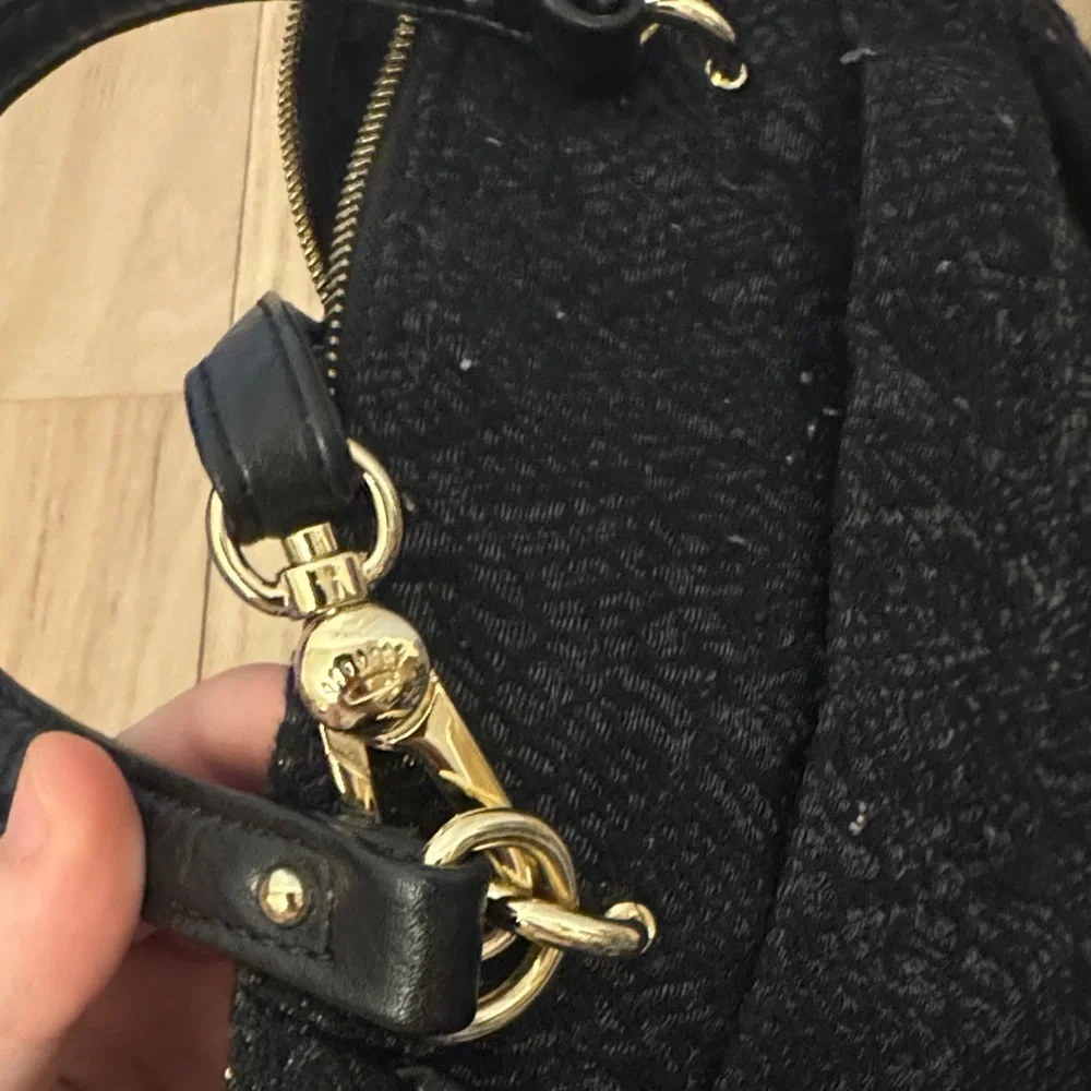 Juicy Couture Black Satchel with Gold Accents