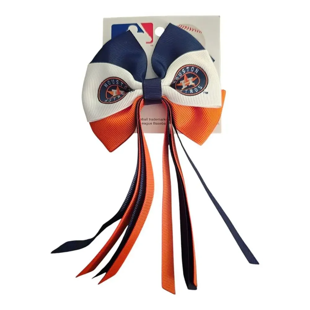 MLB Houston Astros Mini streamer Bow licensed Ponytail #21 Baseball Fan