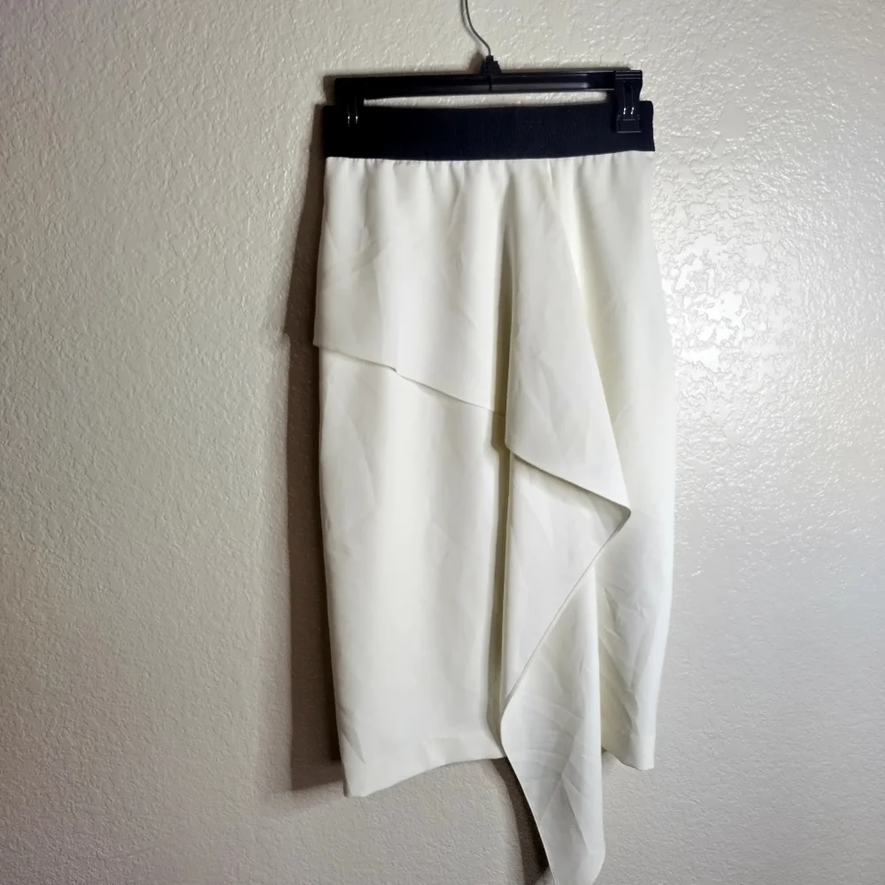 MILLY CADY CASCADE Pencil SKIRT White Sz 4