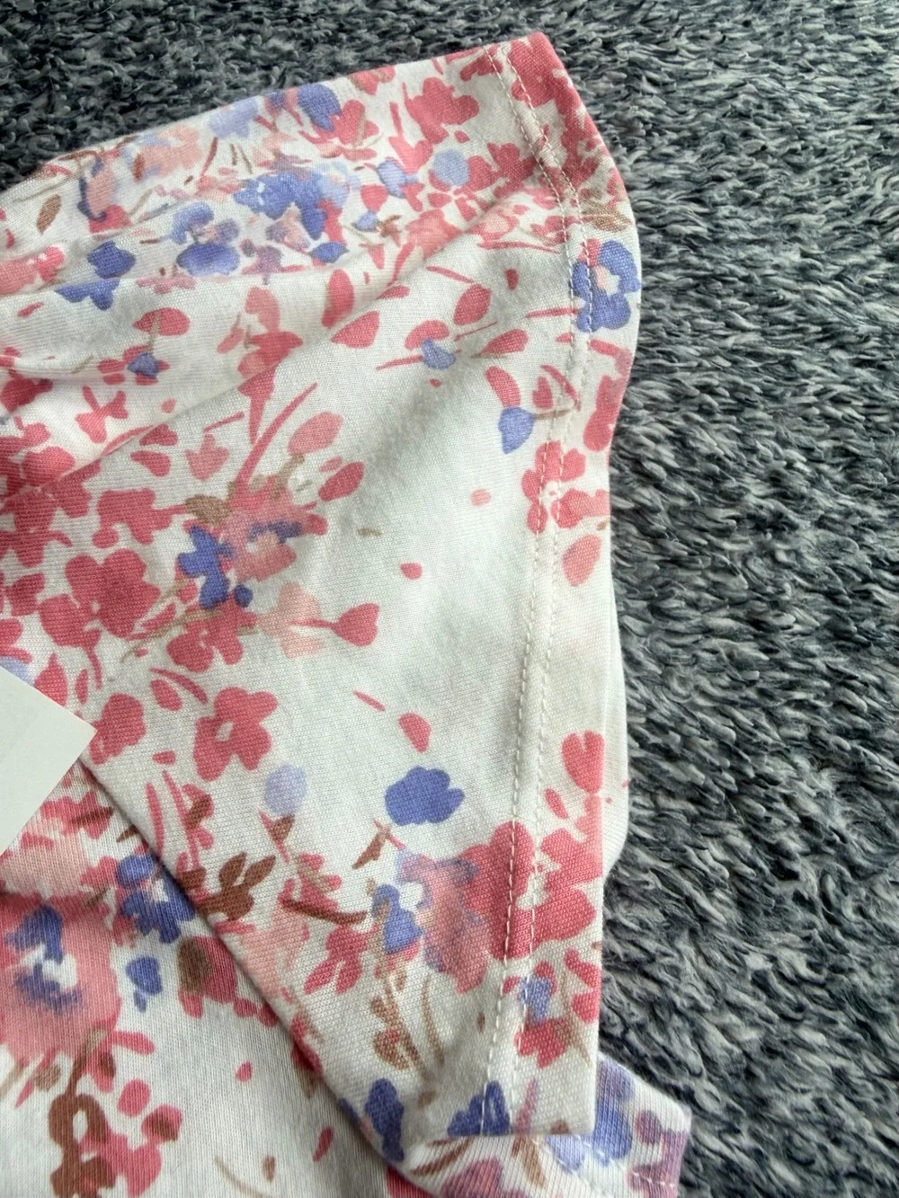 NWT The Children's Place Pink Floral Button-Front Tie-Hem Top
