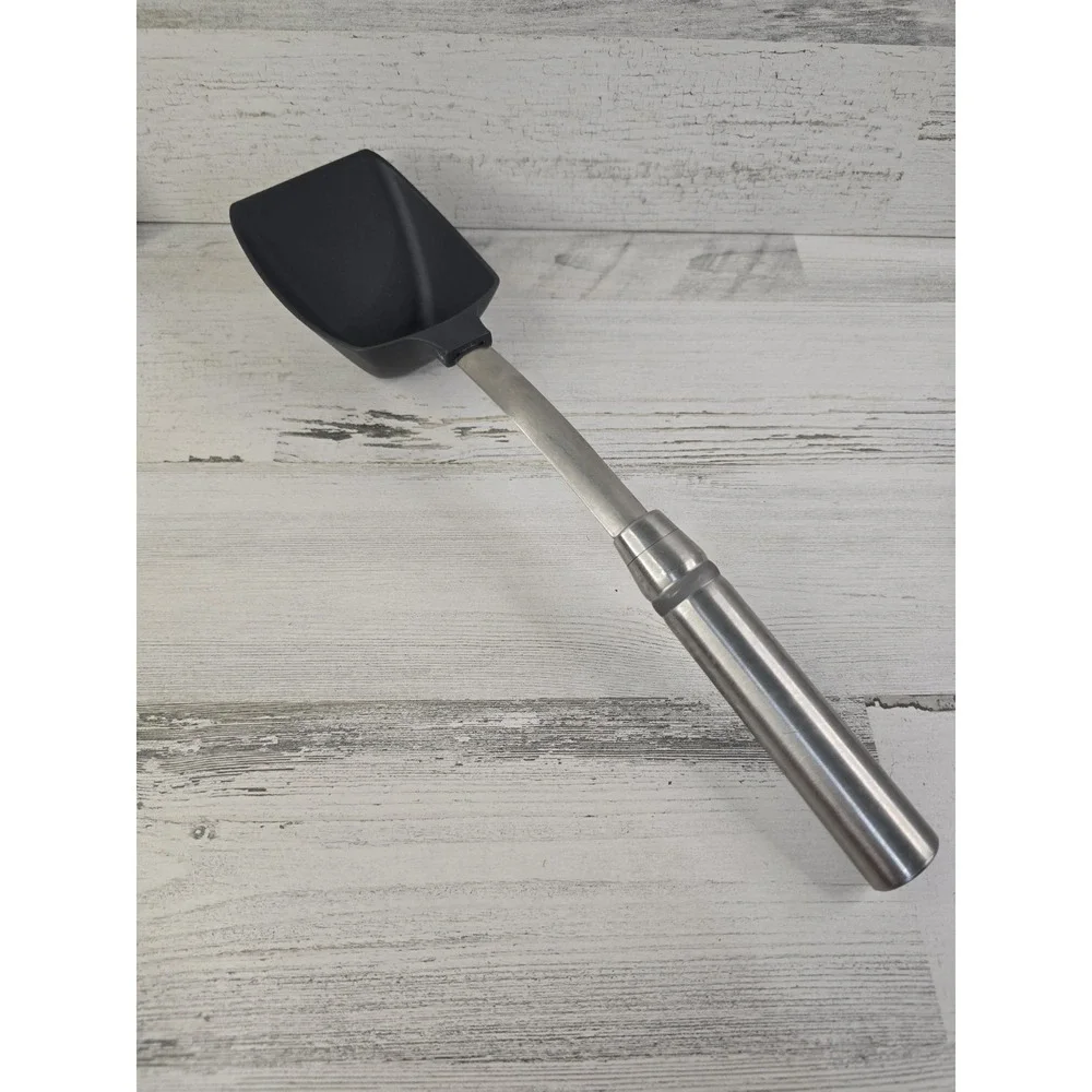 Pampered Chef Scoop and Scrape Spatula Silicone Head Stainless Steel Handle 21B