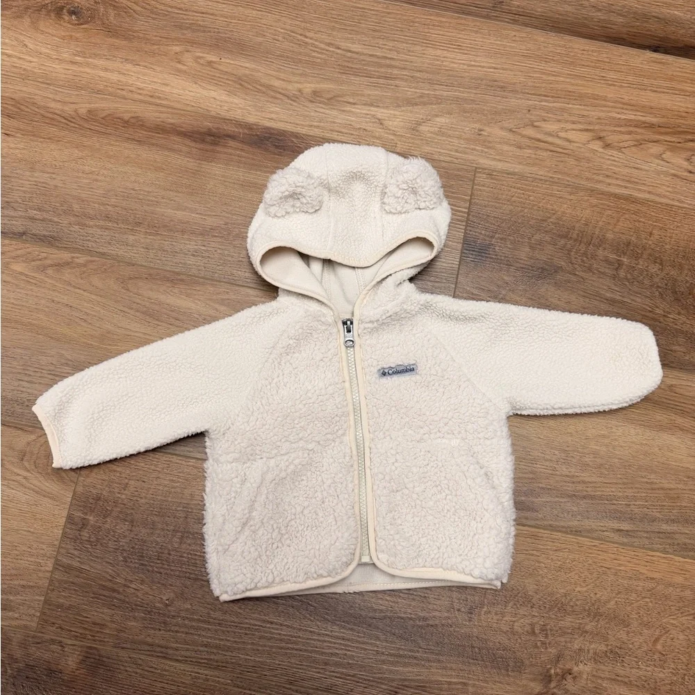 Columbia‎ Cream Sherpa Baby Jacket with Bear Ear Hood