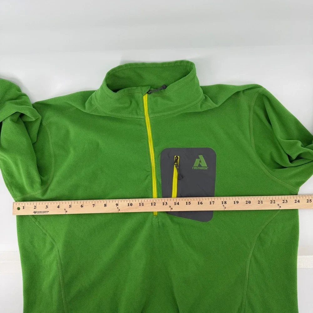 Eddie Bauer First Ascent Fleece‎ Pullover Mens XL Tall Green Quarter Zip Layer
