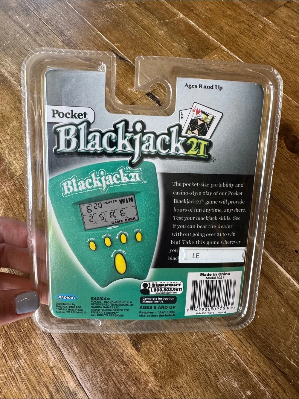 Radica Brand Pocket Blackjack 21 handheld electronic game NWT