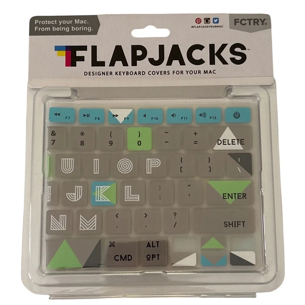 Flapjacks Designer Keyboard Cover For‎ MacBook Air Pro Desktop Lime Light New
