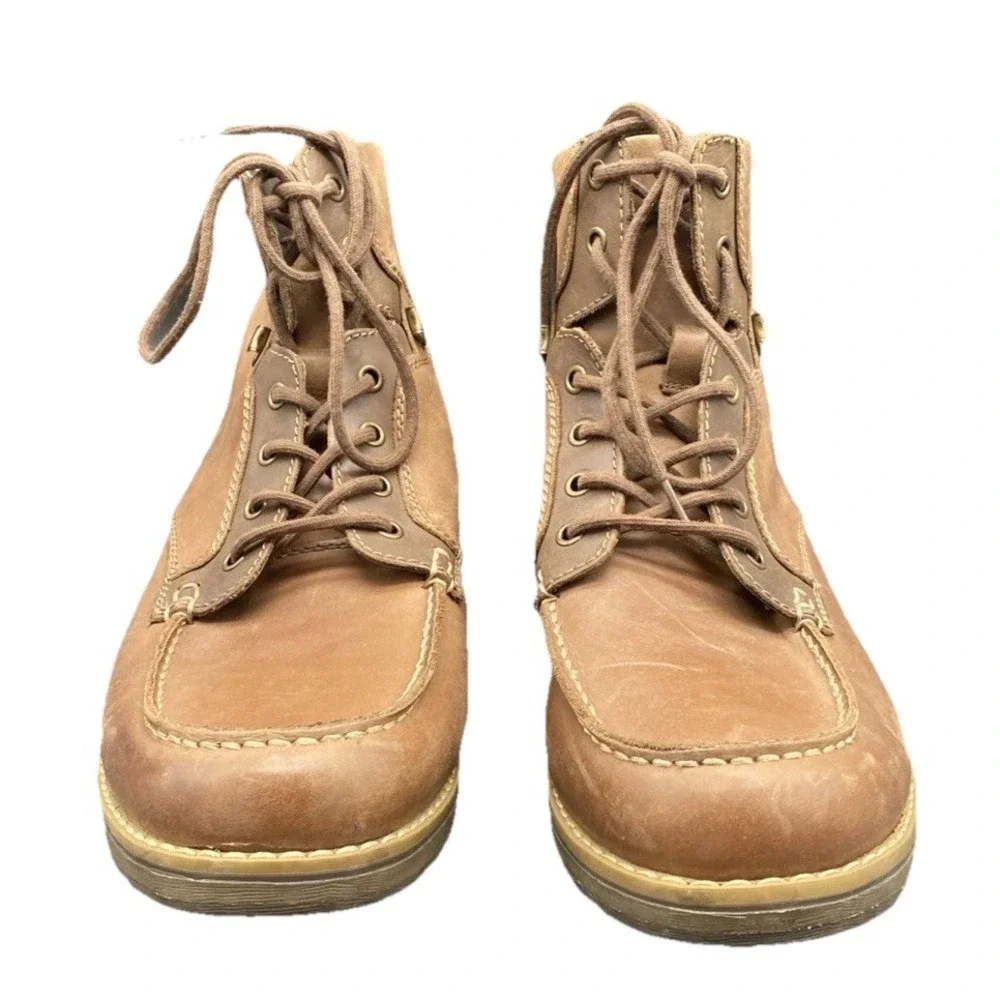 GBX Layne Mens Brown Lace Up Moc‎ Toe Leather Ankle Chukka Boots Size 12M