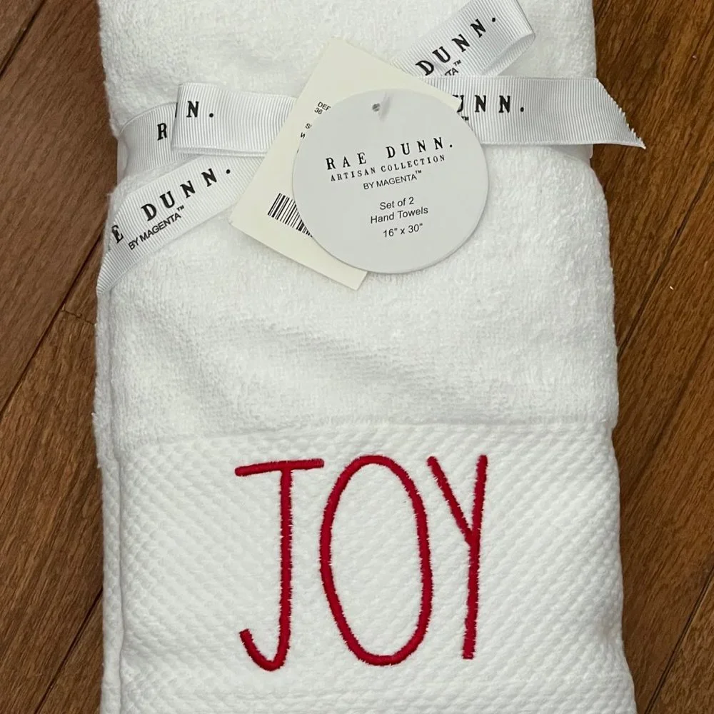 New Rae Dunn by Magenta Joy Hand Towel Set P5