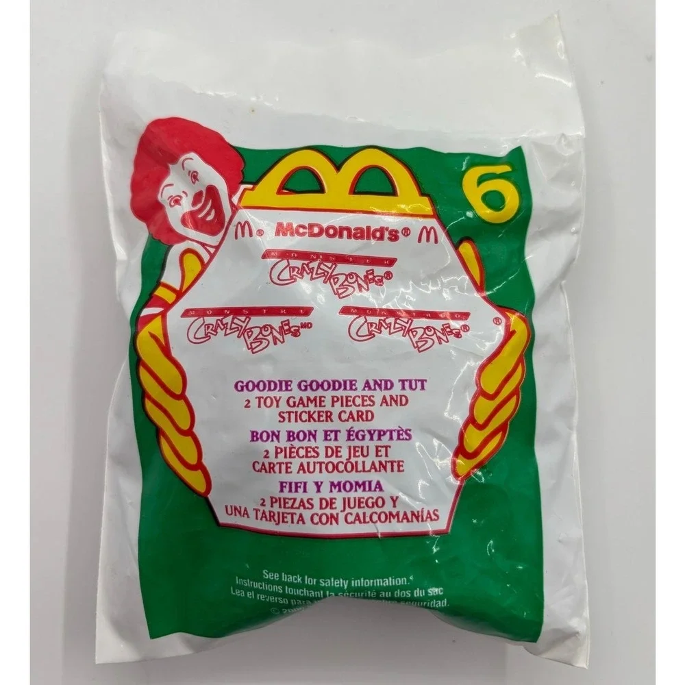 2000‎ Monster Crazy Bones McDonald's Happy Meal #6 GOODIE GOODIE AND TUT Sealed