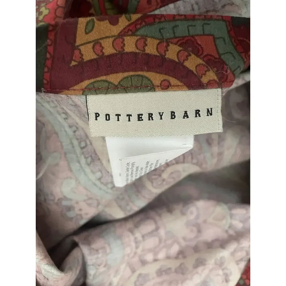 Pottery Barn Paisley Duvet Cover in Red, Gold, Green
