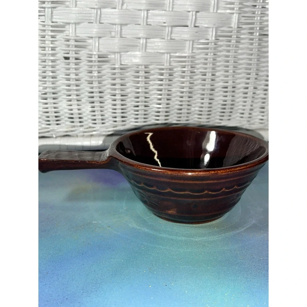 VINTAGE MARCREST OVENPROOF STONE WARE HANDLED DAISY POT‎ NO LID USA Collectible