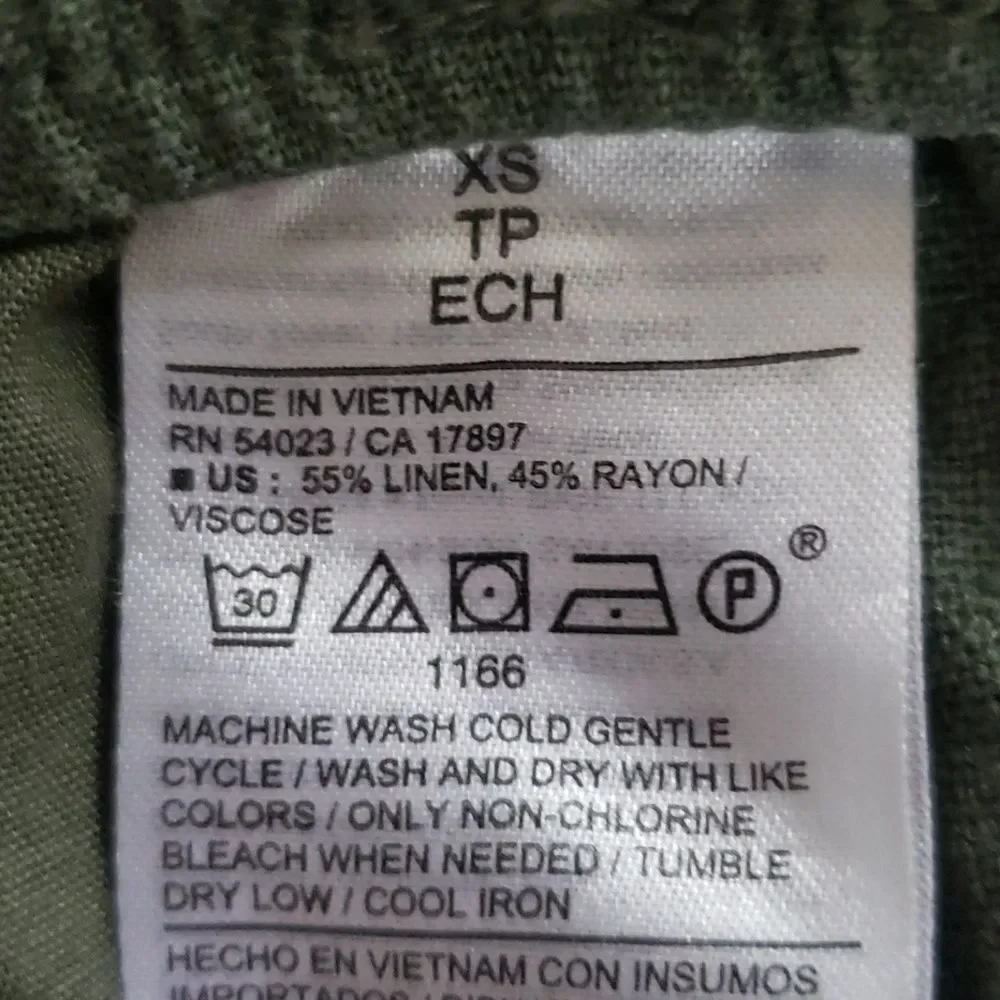 Old Navy Linen Blend Olive Green Women's Shorts Cargo Pockets Drawstring Waist