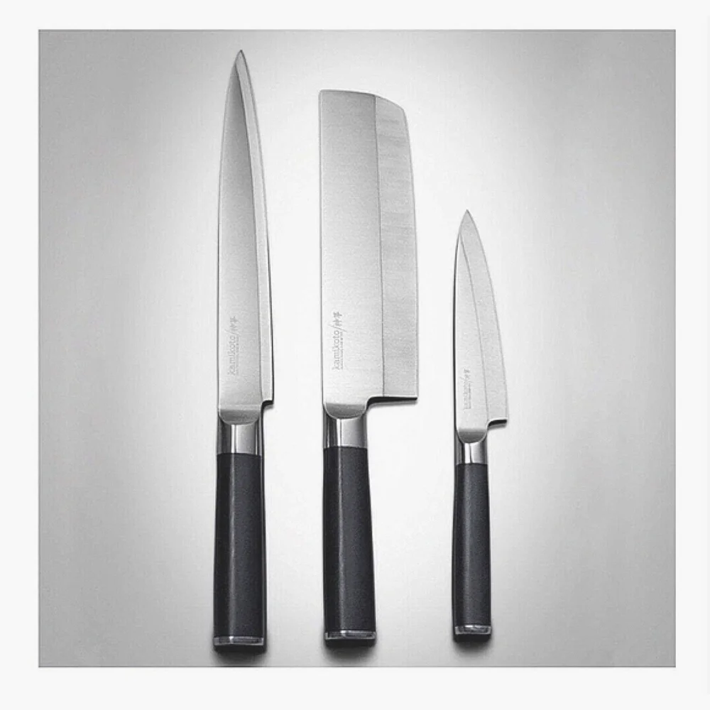 Kamikoto Japanese Steel Ibaraki Kitchen Knife Set Chef Gift