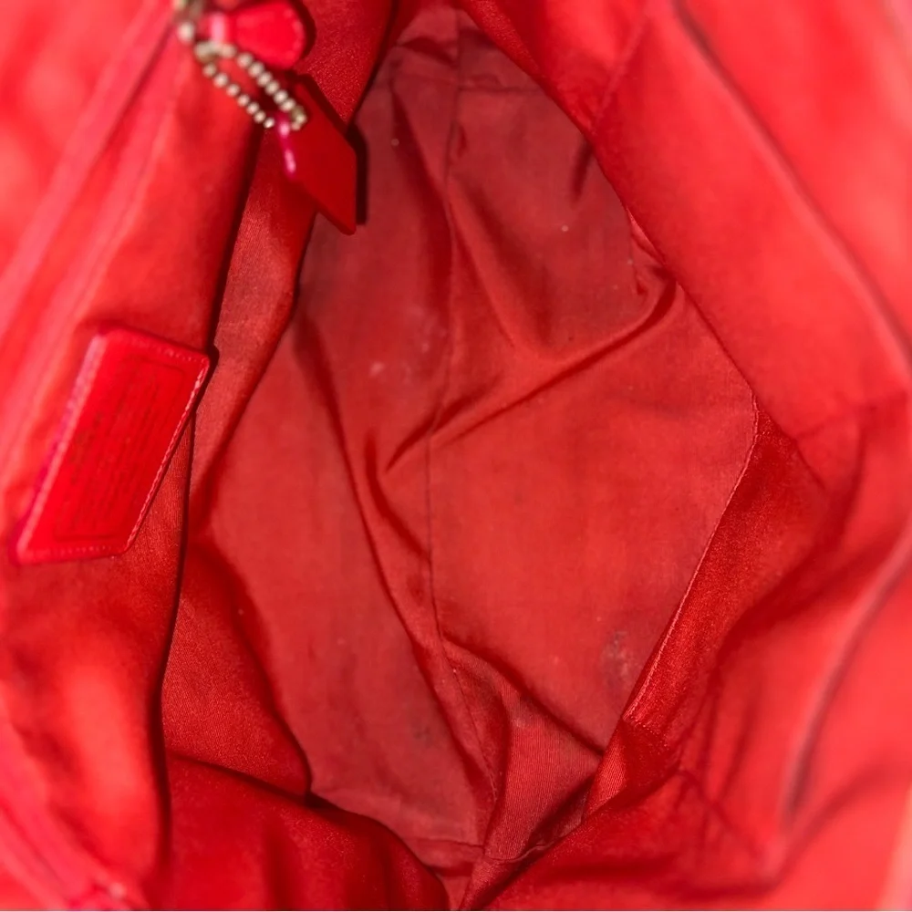 Coach #F37785 Vibrant Red Tote Bag