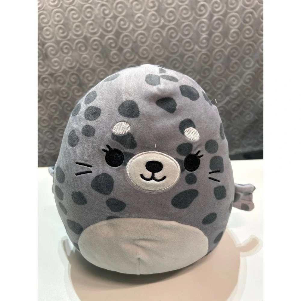 Squishmallow Seal Plush Gray Spotted Stuffed Animal‎ Toy