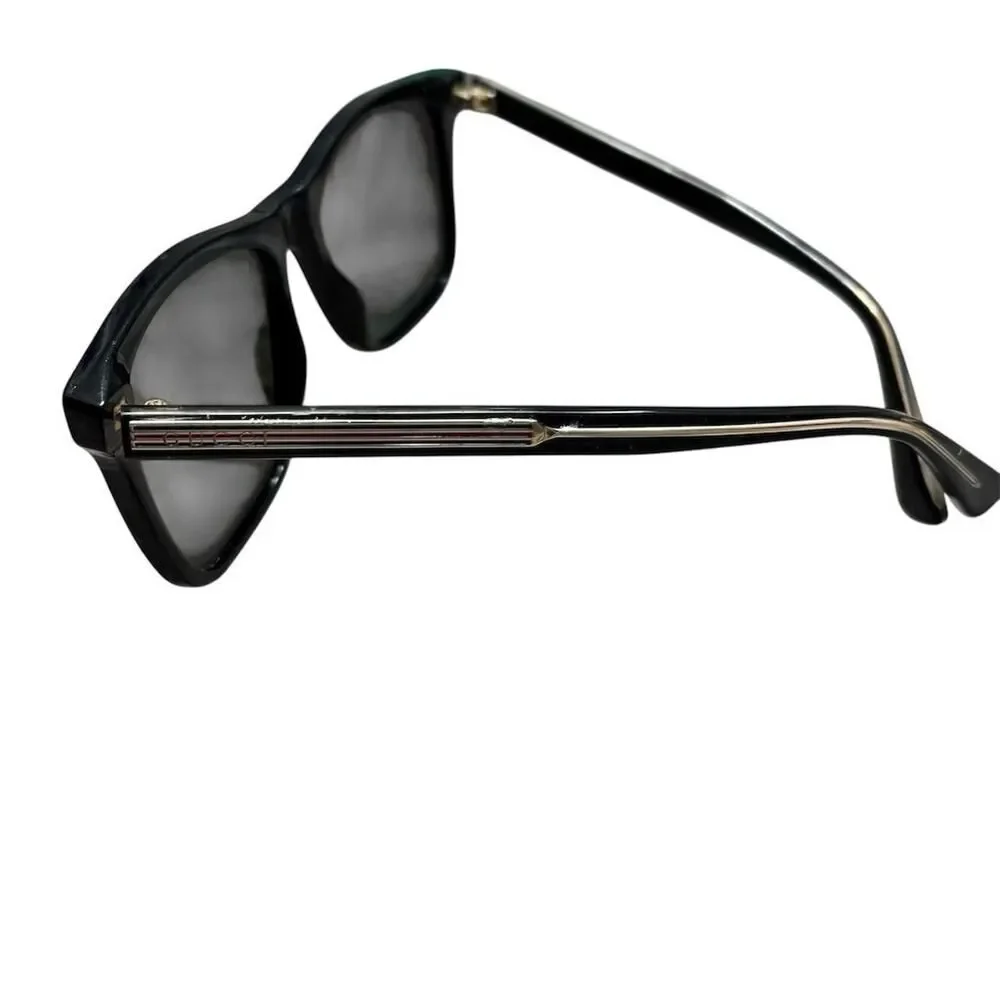 Gucci Unisex Square Sunglasses‎ Black Frame Gray Lens UV400 Protection