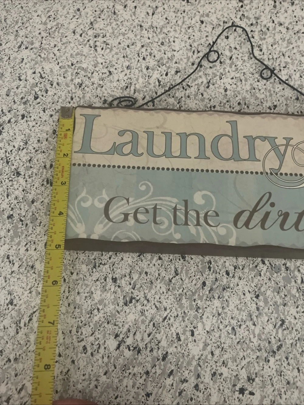 Vintage Laundry Room Get The Dirt Here Wood Sign Decoration Wall Hanging Rustic