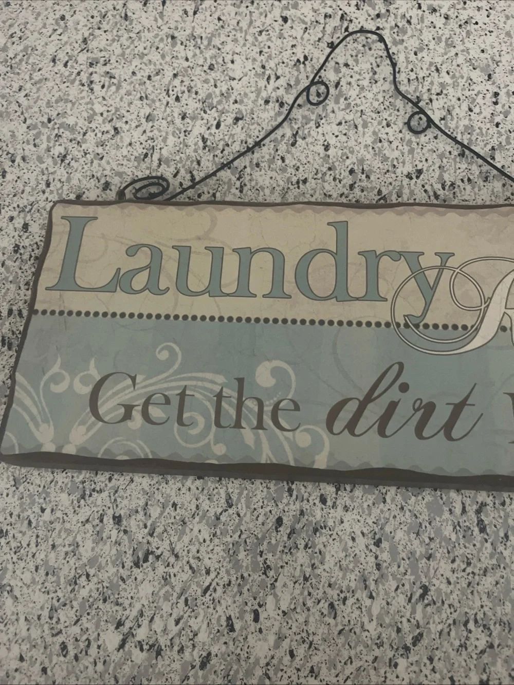 Vintage Laundry Room Get The Dirt Here Wood Sign Decoration Wall Hanging Rustic