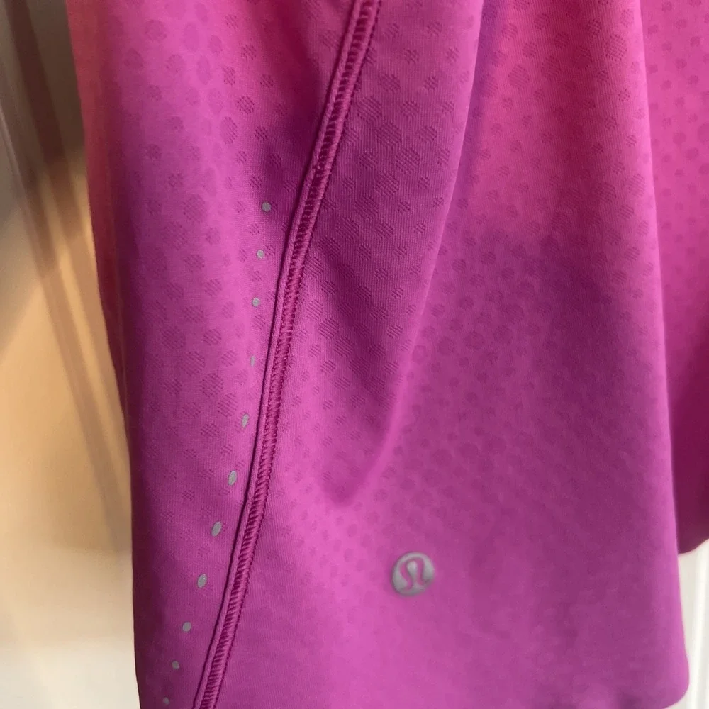 Lululemon Tank Top Womens 10 Pink Running Reflective Light