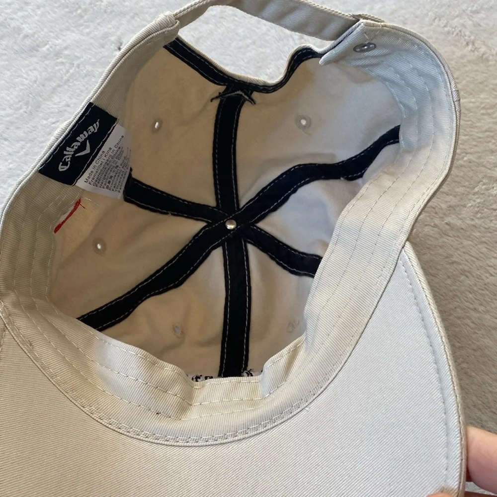 Callaway Golf khaki cotton embroidered brim baseball hat NWOT One Size