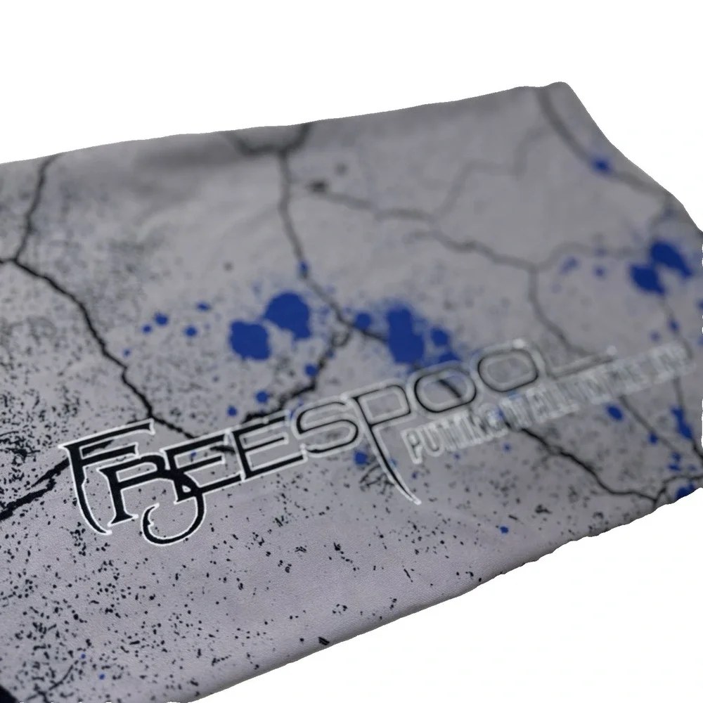 Freespool Neck Gaiter Fishing Adult OS Performance UPF 50 Gray Blue Work Utility