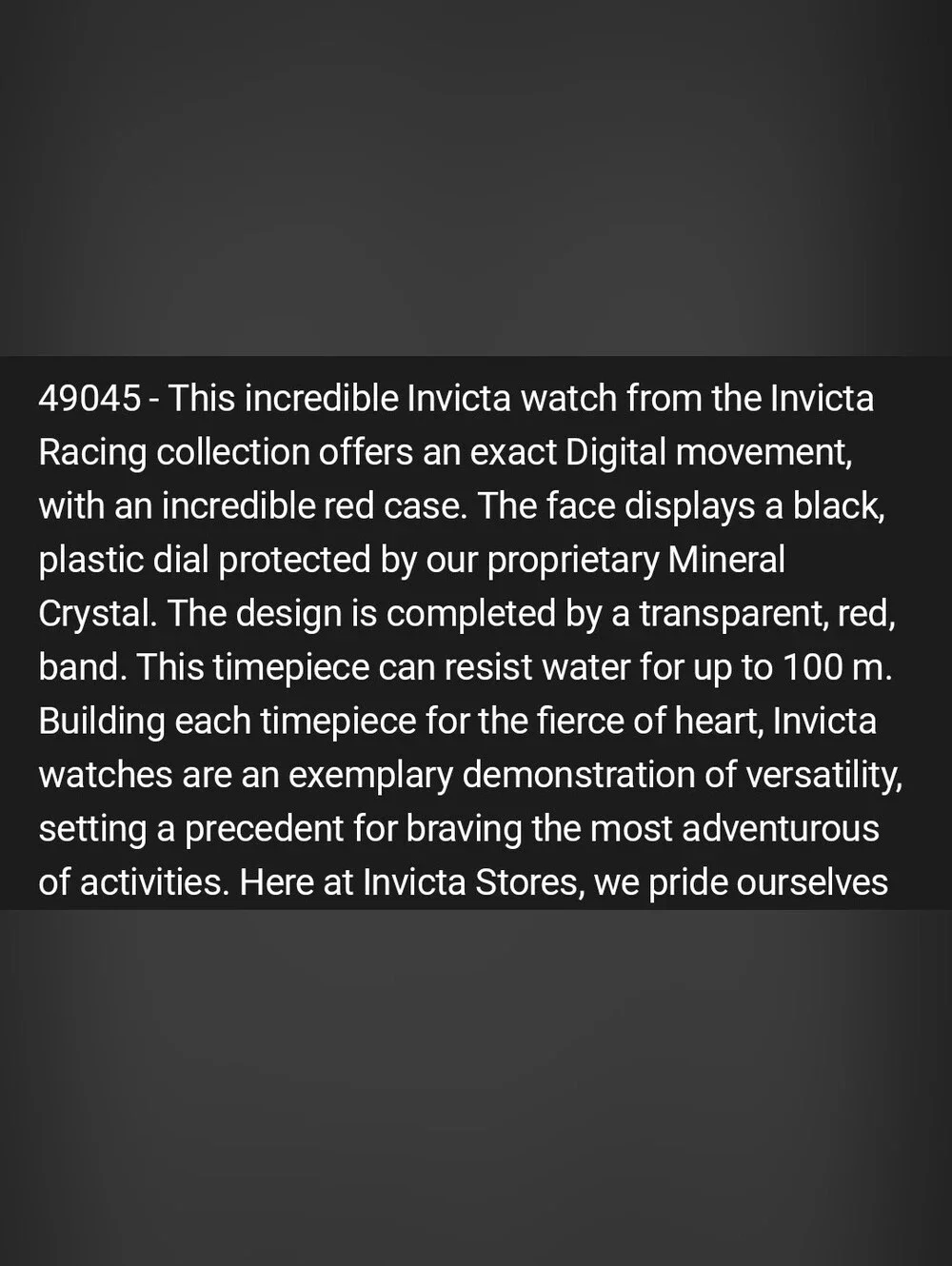 Invicta this incredible