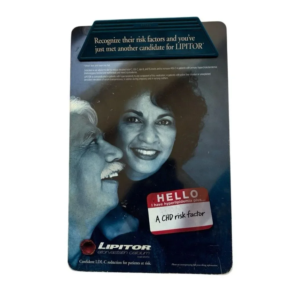 Lipitor Pharmaceutical Advertising Clipboard