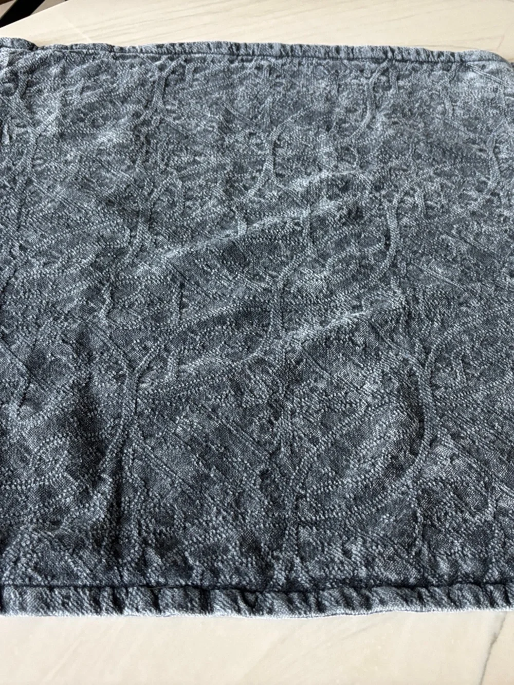 Pottery Barn Denim Textured Pillow Cover