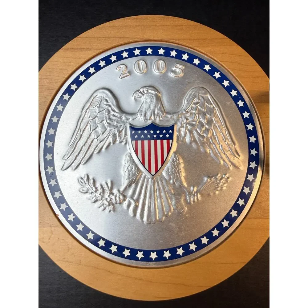 Longaberger 2005 Inaugural Basket, Liner, Protector, Medallion, Lid Combo