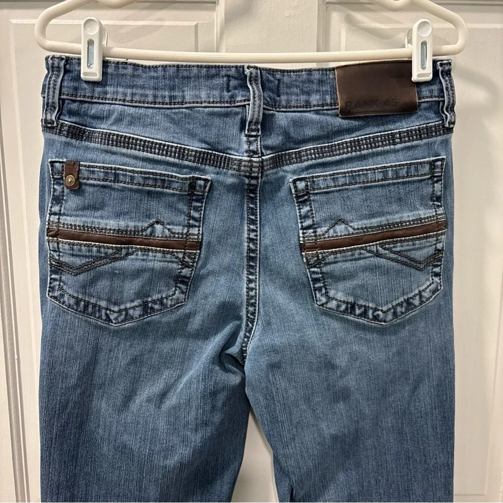 Rank 45 Men’s Shotgun Wash Stackable Slim Straight Stretch Perf Jeans Sz 31x32