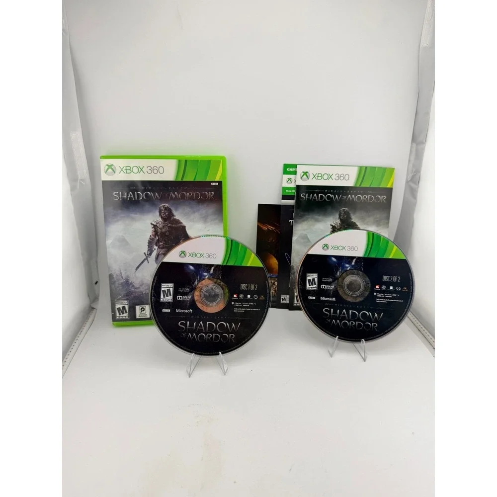 Middle-earth Shadow of Mordor Xbox 360 2-Disc Set Complete with Manual NTSC