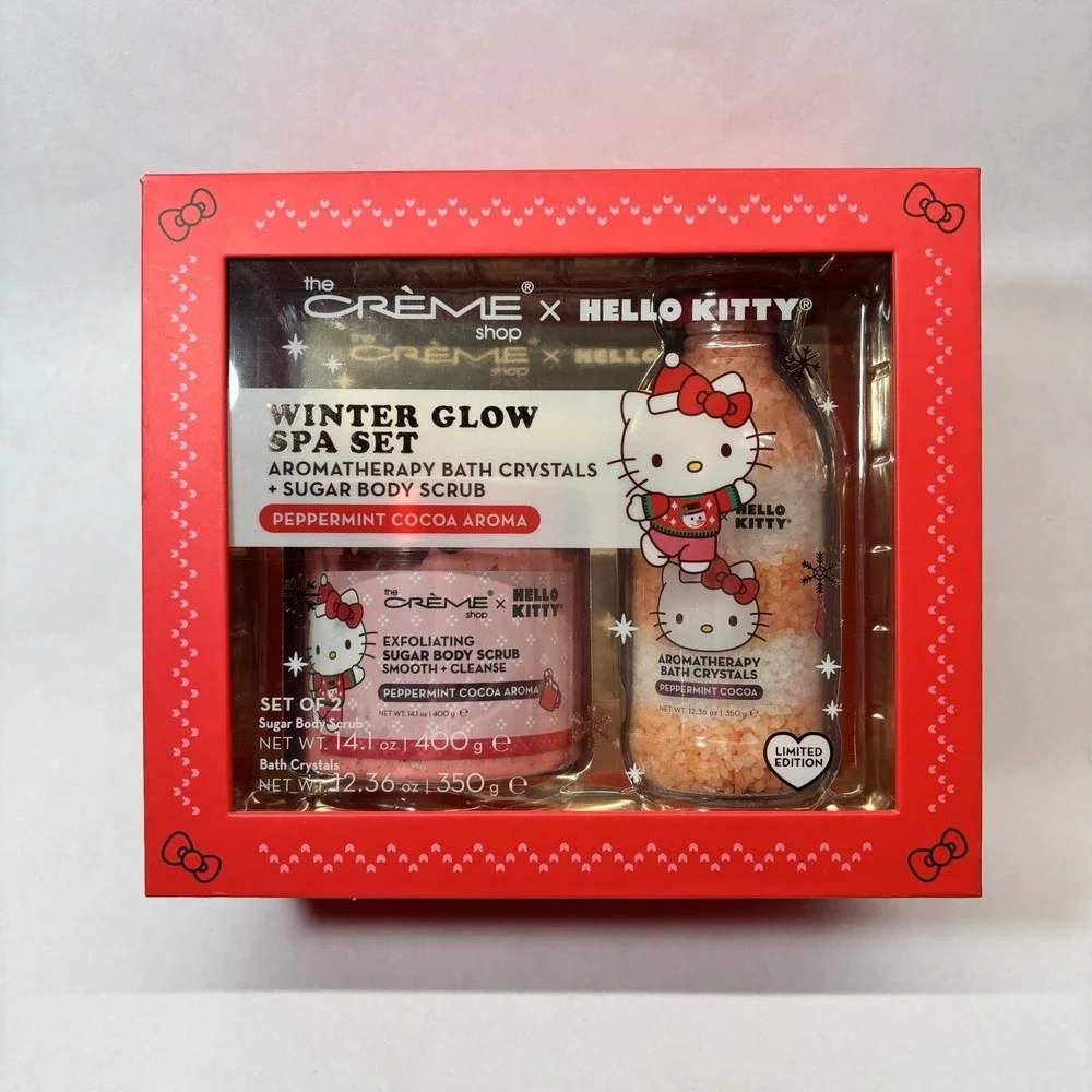 THE CREME SHOP‎ X HELLO KITTY Winter Glow Spa Set Peppermint Cocoa Aroma