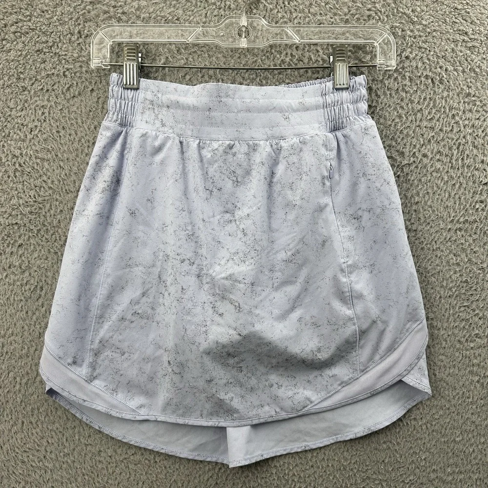 Lululemon Hotty Hot High Rise Skirt Skort Gravel‎ Dust Pastel Blue Athletic W 4