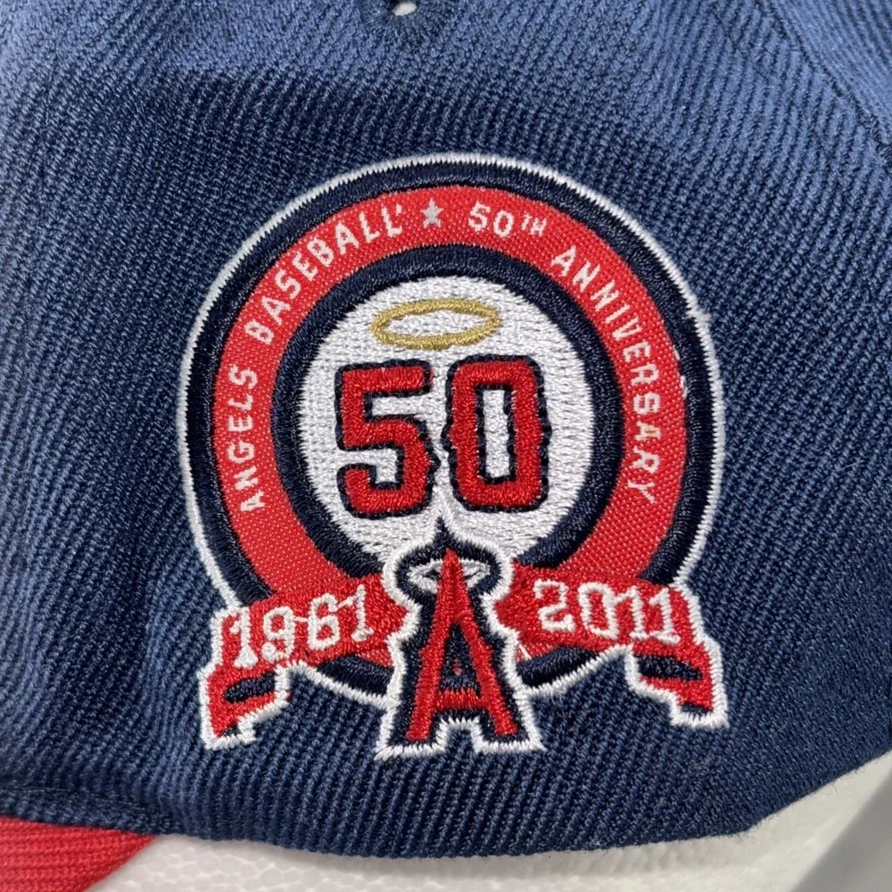 Los Angeles Angels 50th Anniversary Sixthman Promo Baseball Cap Hat Lowercase a