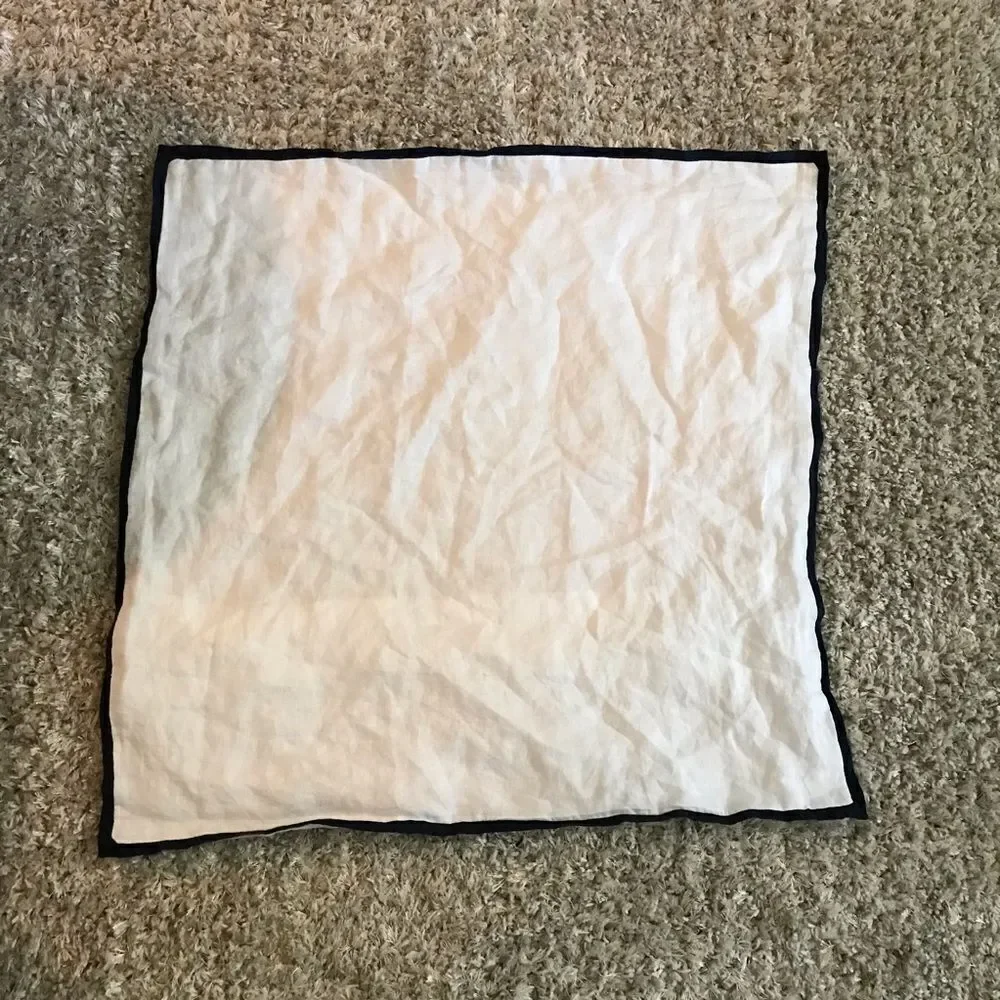 Pottery Barn Belgian Flax Linen Contrast STD Sham