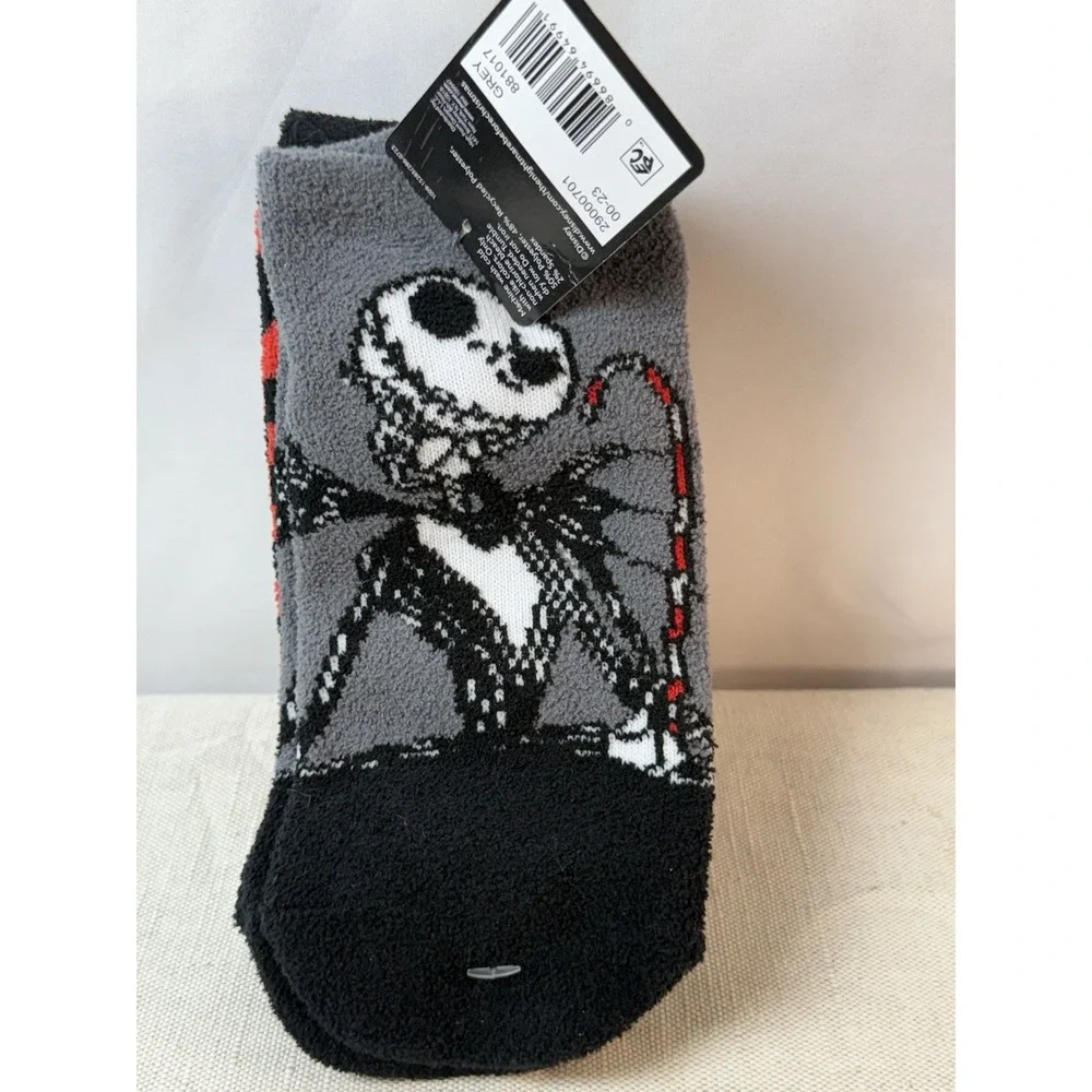 NEW Disney NIGHTMARE BEFORE CHRISTMAS‎ 3 Pack Ankle Socks Jack & Sally COZY SOFT