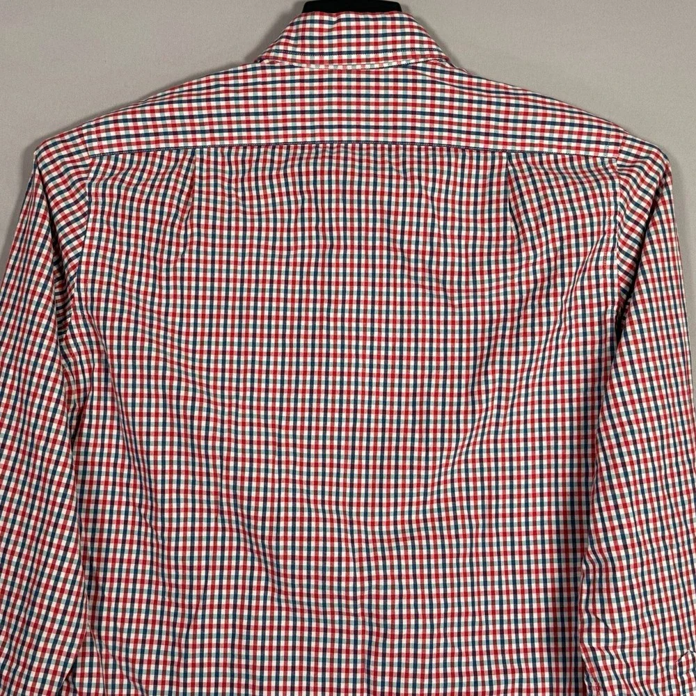 J.CREW Button Down Shirt Men's XS Blue Red Classic Plaid Flex‎ Washed Slim Fit