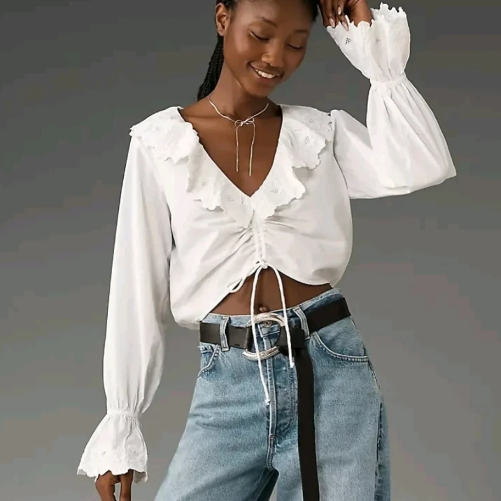 Anthropologie lightweight white
