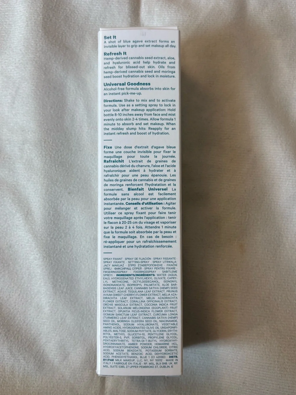 Milk Makeup spray clinically lock