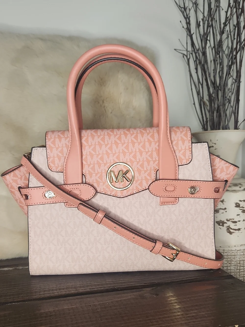Michael Kors Carmrn Flap Satchel