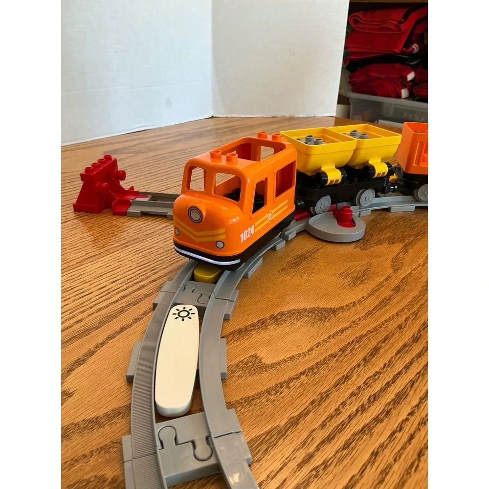 LEGO Duplo Cargo Train 10875 Push & Go Steam Train Harbor Crane Set works