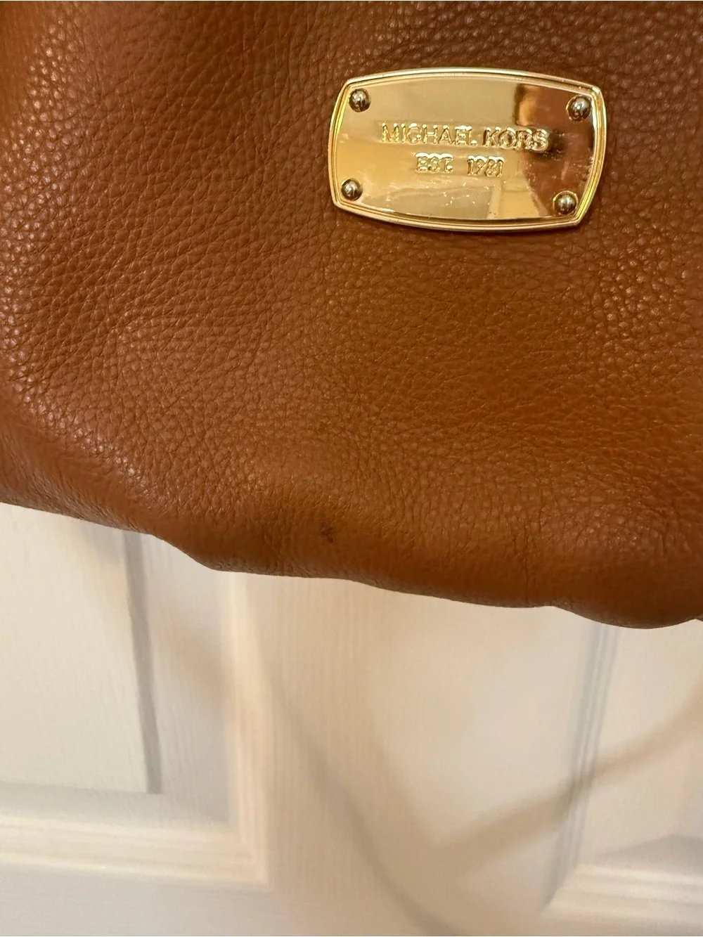 Michael Kors cognac pebbled