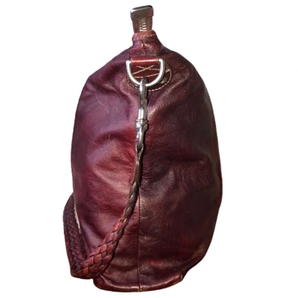 GUCCI Supreme Wine Leather Oversized Messenger Top Zip Bag With: DUST BAG