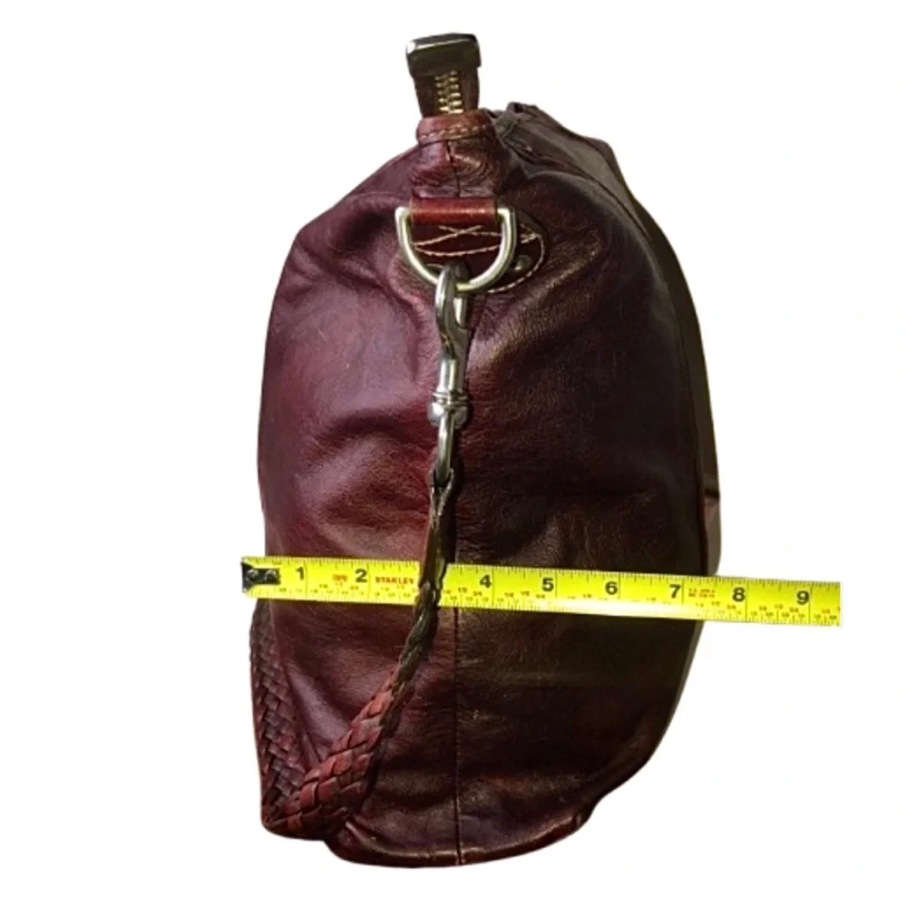 GUCCI Supreme Wine Leather Oversized Messenger Top Zip Bag With: DUST BAG