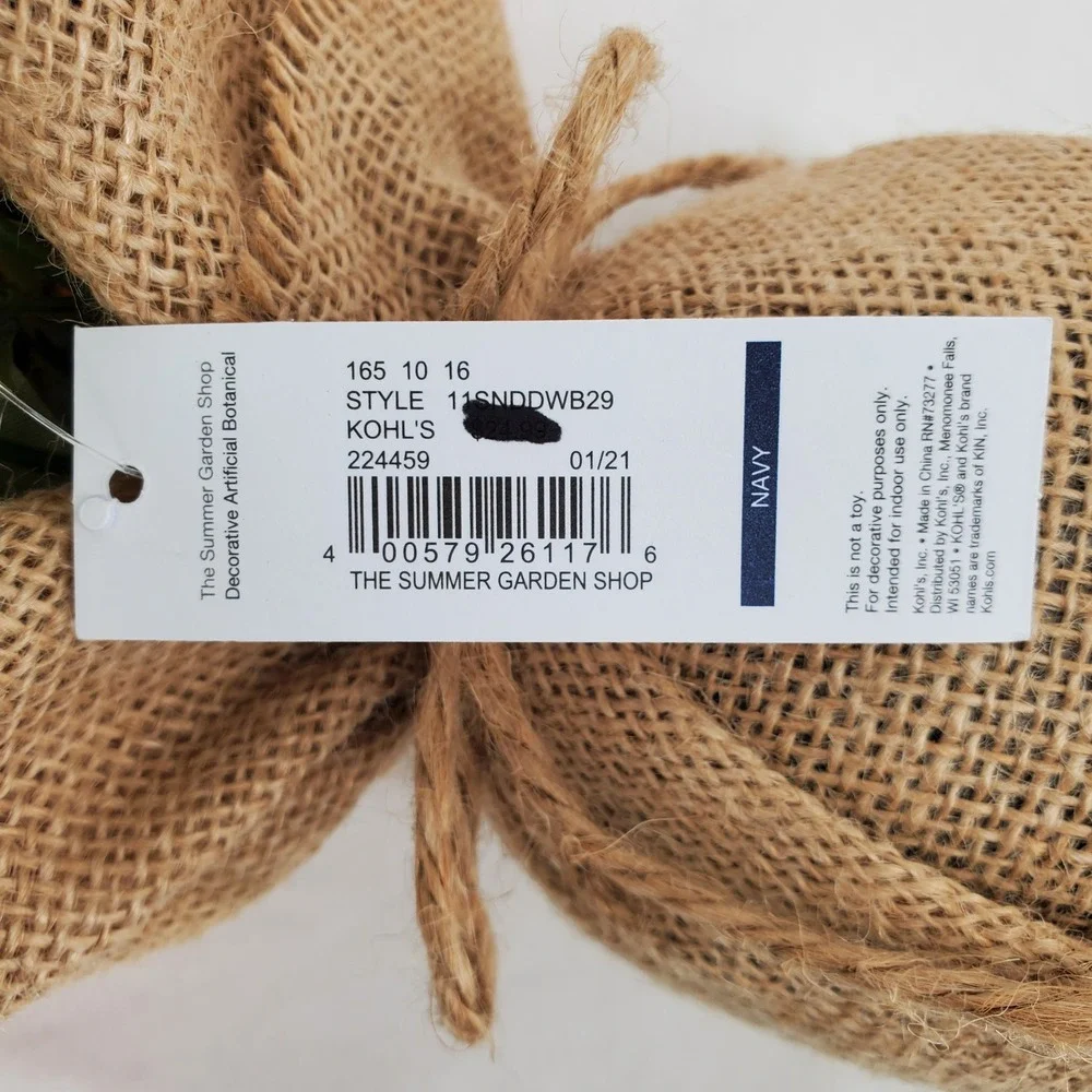 Sonoma Goods For Life Summer Garden Artificial Floral‎ Bouquet Burlap 11SNDDWB29