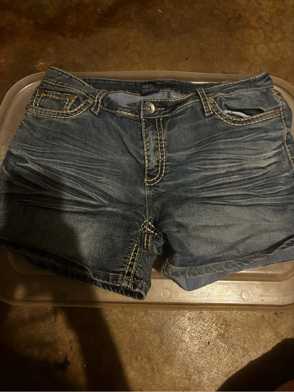Women's Dark Blue Denim Shorts