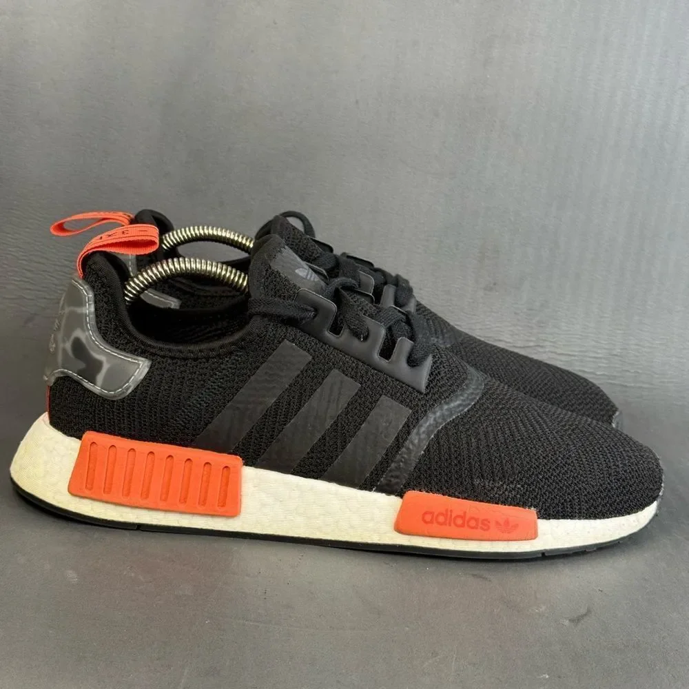 Adidas NMD R1 'Core Black Raw Amber' athletic sneaker shoe mens size 10