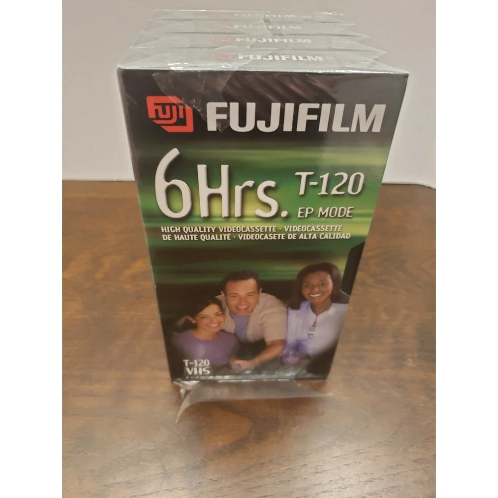 Lot of‎ 4 Sealed Fujifilm T-120 VHS Tapes Blank 6 Hrs NEW