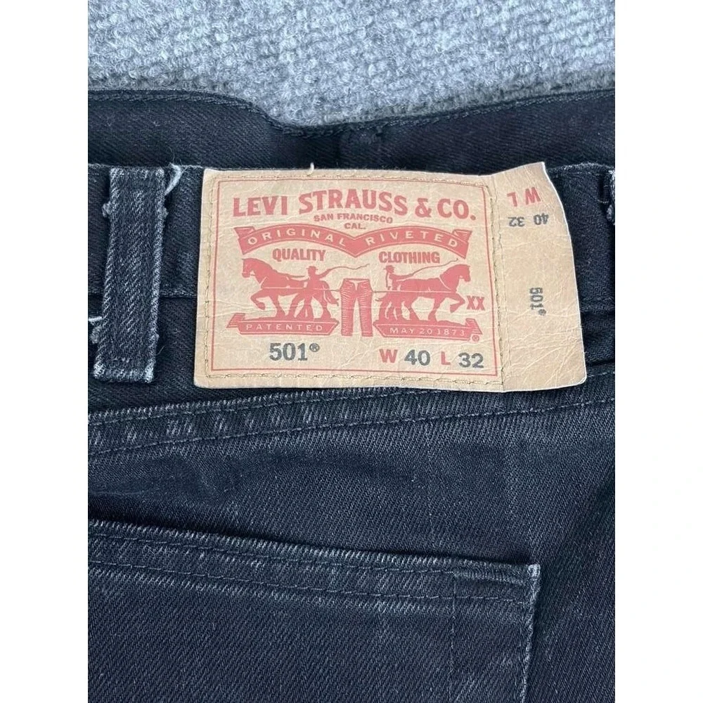 Levi's Strauss‎ 501xx Jeans Black Men's Size 40x32(40x30) Excellent Condition