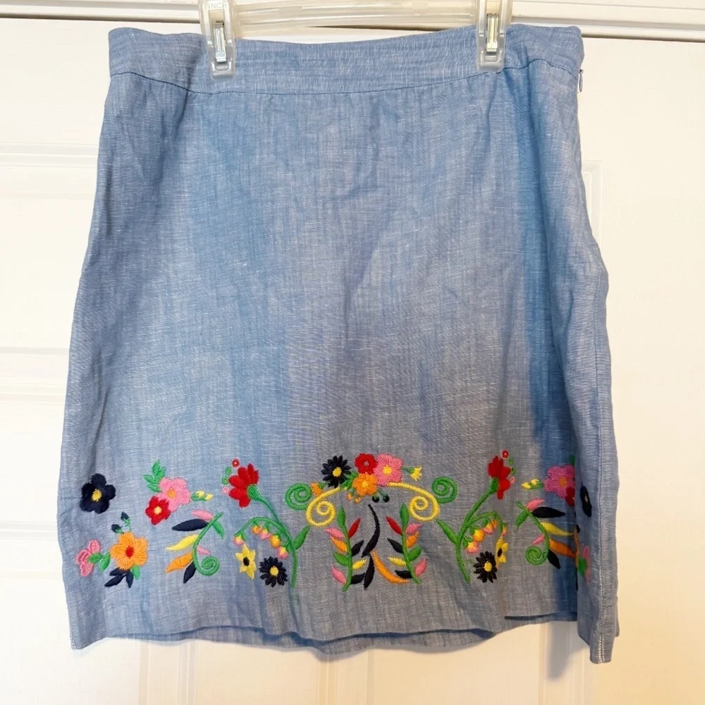 Talbots embroidered linen
