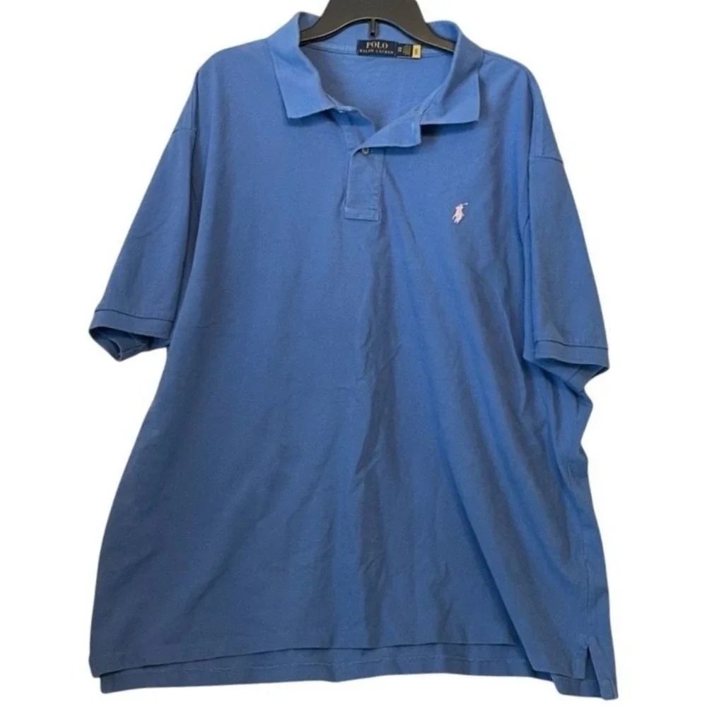 Polo Ralph Lauren‎ Shirt 2XB Blue with Pink Pony Men's *READ*